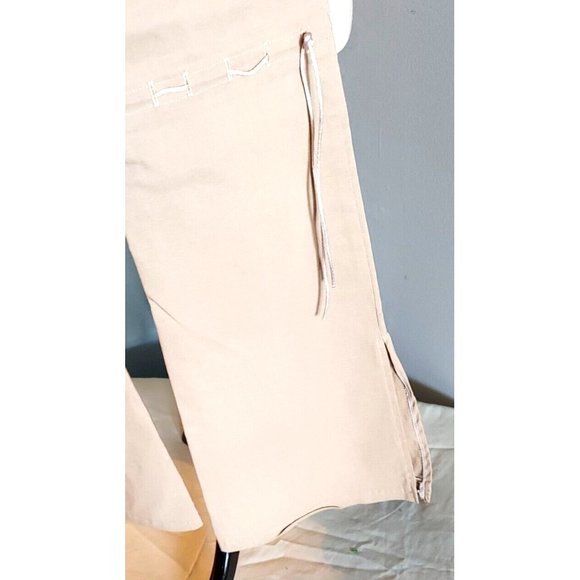 Pants Sharagano Paris, Beige Embellished Design , XS Extra Small (1-2) - Picture 3 of 5